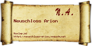 Neuschloss Arion névjegykártya